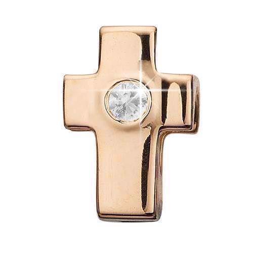 Image of Topaz Cross Forgyldt sølv Charms til sølv og guld armbånd smykke fra Christina Collect